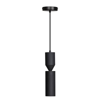 ETH Pencil Hanglamp mat zwart 2xGU10 ex.bulb H35cm + 200cm kabel los schakelbaar