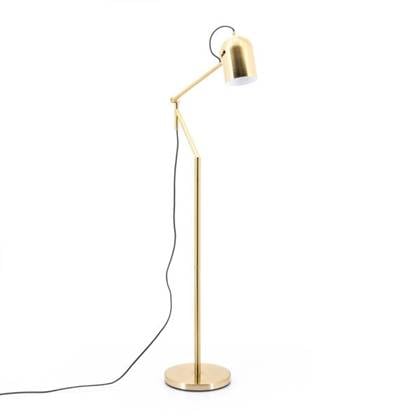 FURNILUX - SLEEK VLOERLAMP - GOUD - 47 x 28 x 161 cm