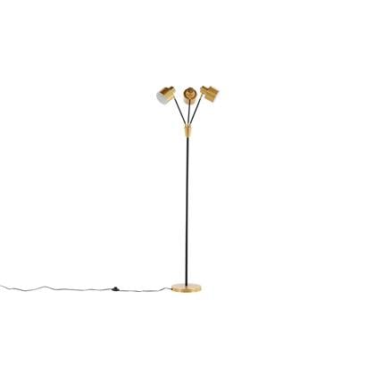 Fjôrd - Vloerlamp Zwart|Brass - 3-lichts - Vifta
