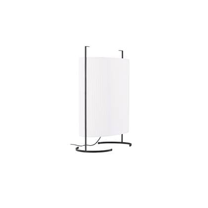 Fjôrd - Vloerlamp Zwart|Wit - Linnen - 80x59cm - Rennes