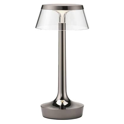 Flos Bon Jour Unplugged LED tafellamp Black Chrome