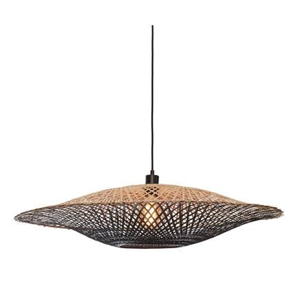 GOOD&MOJO Kalimantan Hanglamp Plat - Ø87cm - Zwart