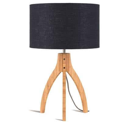 GOOD&MOJO Tafellamp Annapurna - Blauw|Bamboe - Ø36cm