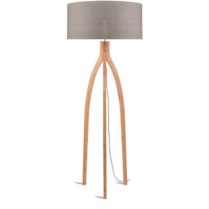 GOOD&MOJO Vloerlamp Annapurna - Taupe|Bamboe- Ø60cm
