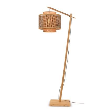 GOOD&MOJO Vloerlamp Bhutan - Bamboe|Zwart - 68x40x176cm