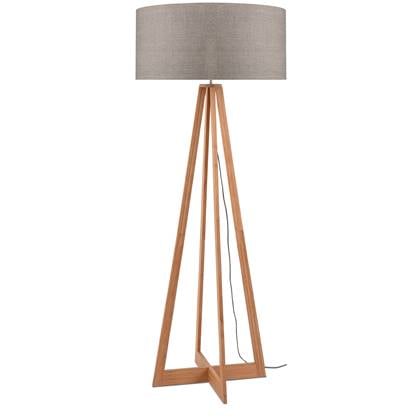 GOOD&MOJO Vloerlamp Everest - Taupe|Bamboe - Ø60cm