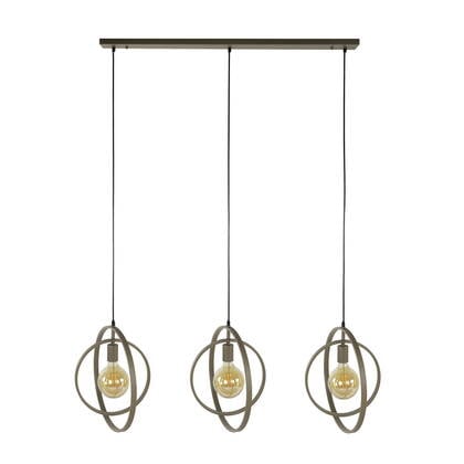 Giga Meubel - Hanglamp Beige - 3-lichts - 130x30x150cm - Turn Around