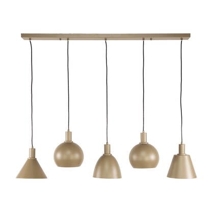 Giga Meubel - Hanglamp Beige - 5-Lichts - 20x118x150cm - Metallo