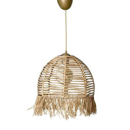 Giga Meubel - Hanglamp Beige Hout - 30x30x80cm - Regner
