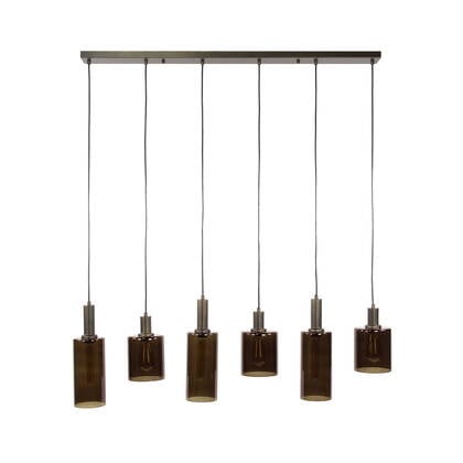 Giga Meubel - Hanglamp Bruin Glas - 118x14x150cm - Sepiora