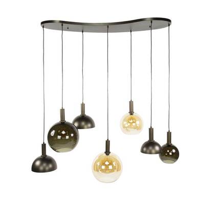 Giga Meubel - Hanglamp Bruin Glas - 145x45x150cm - Sienna