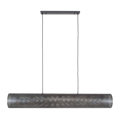 Giga Meubel - Hanglamp Metaal Zwart - 145x20x150cm - Koker Mesh