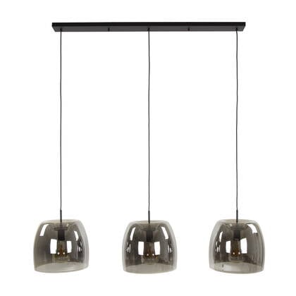 Giga Meubel - Hanglamp Smoke Glas - 3-lichts - 145x35x150cm - Drift