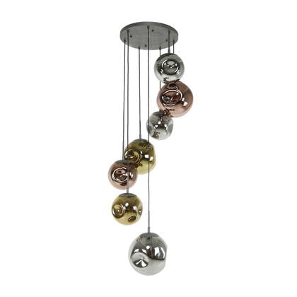 Giga Meubel - Hanglamp Zilver - 7-Lichts - Stellar