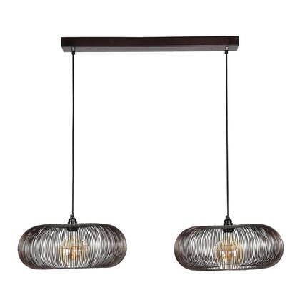Giga Meubel - Hanglamp Zwart - 2-Lichts - 102x43x150cm - Disk