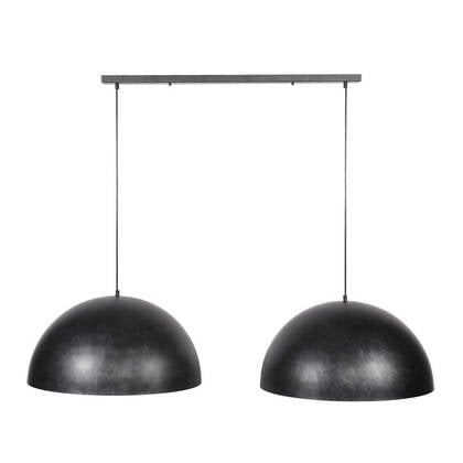 Giga Meubel - Hanglamp Zwart - 2-Lichts - 142x60x150cm - Dome
