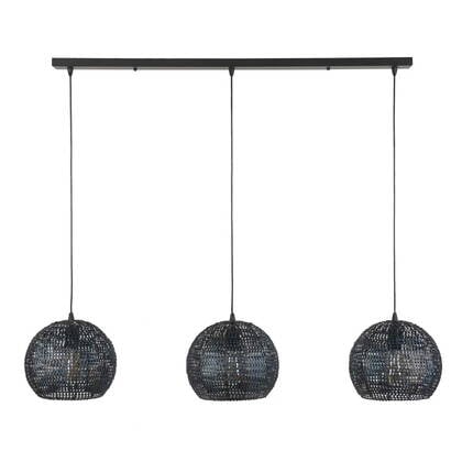 Giga Meubel - Hanglamp Zwart - 3-Lichts - 128cm - Armor Half Rond
