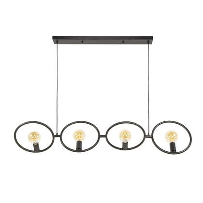 Giga Meubel - Hanglamp Zwart - 4-Lichts - 30x130x150cm - Loop