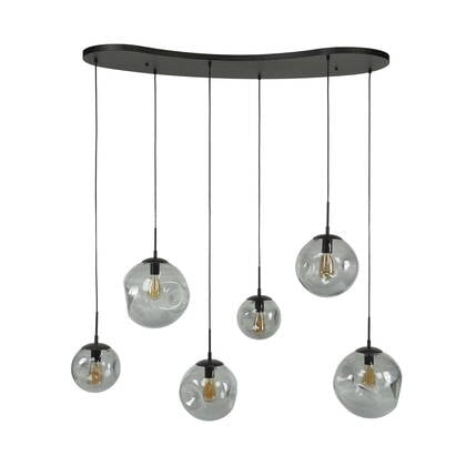 Giga Meubel - Hanglamp Zwart Glas - 135x60x150cm - Stellar