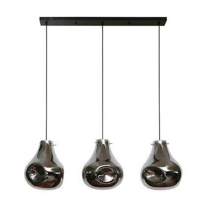 Giga Meubel - Hanglamp Zwart Glas - 150x115x28cm - Dent Artic