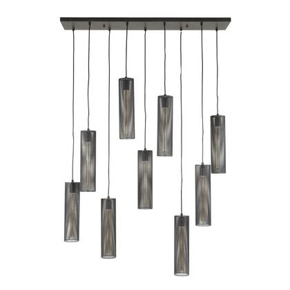 Giga Meubel - Hanglamp Zwart Metaal - 100x30x150cm - Tube Mesh