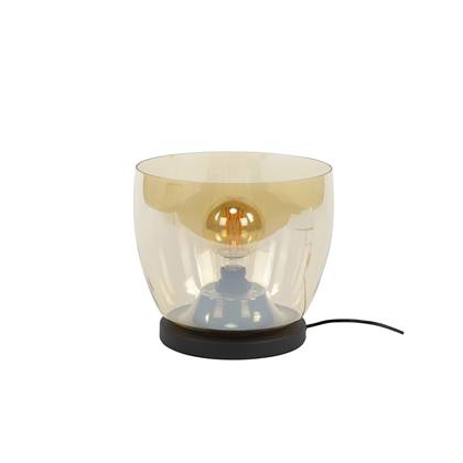 Giga Meubel - Vloerlamp Amber Glas - 29x29x27cm - Up L