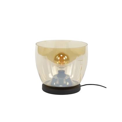 Giga Meubel - Vloerlamp Amber Glas - 29x29x27cm - Up L