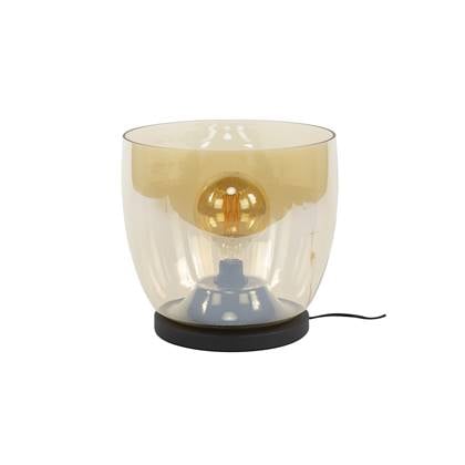 Giga Meubel - Vloerlamp Amber Glas - 33x33x32cm - Up XL
