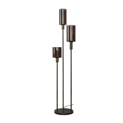 Giga Meubel - Vloerlamp Bruin Metaal|Glas - 33x33x165cm - Sepiora