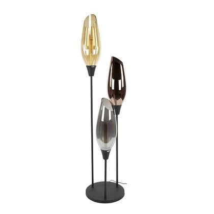 Giga Meubel - Vloerlamp Glas 3-Lichts - 45x45x178cm - Cocoon Mix