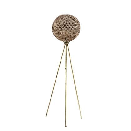 Giga Meubel - Vloerlamp Goud Metaal - 35x35x138cm - Pied