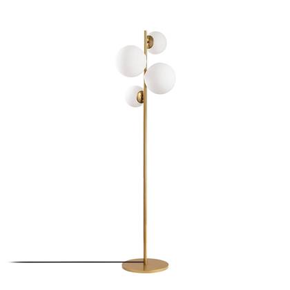 Giga Meubel - Vloerlamp Goud|Wit - 4-Lichts - 33x33x162cm - Fazli