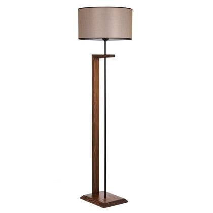 Giga Meubel - Vloerlamp Grijs|Walnoot - 45x45x163cm - Menekse