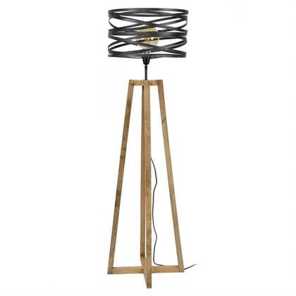 Giga Meubel - Vloerlamp Hout - 1-Lichts - 41x41x141cm - Twist