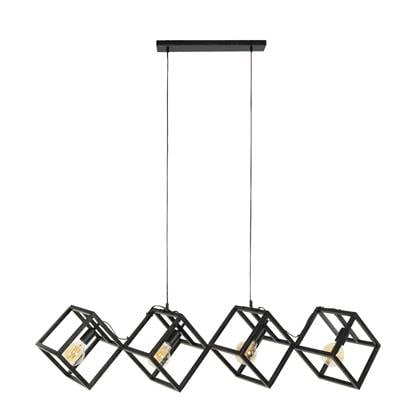 Giga Meubel - Vloerlamp Metaal Zwart - 150x35x150cm - Kubus