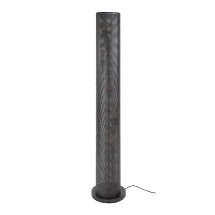 Giga Meubel - Vloerlamp Metaal Zwart - 28x28x149cm - Koker Mesh