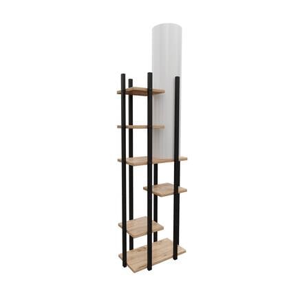 Giga Meubel - Vloerlamp Wit - Incl. Planken 45x25x160cm - Vogue