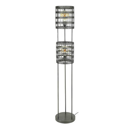 Giga Meubel - Vloerlamp Zwart - 2-Lichts - Metal Blinds