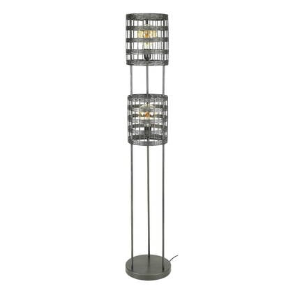 Giga Meubel - Vloerlamp Zwart - 2-Lichts - Metal Blinds