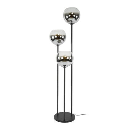 Giga Meubel - Vloerlamp Zwart - 3-lichts - 46x46x162cm - Bubble