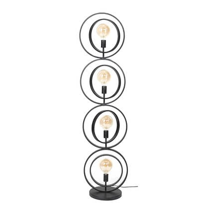 Giga Meubel - Vloerlamp Zwart - 4-Lichts - Turn