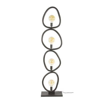 Giga Meubel - Vloerlamp Zwart Metaal - 40x20x165cm - Pebble