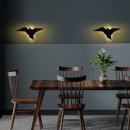 Giga Meubel - Wandlamp Zwart Metaal - 56x24x14cm - Pacali