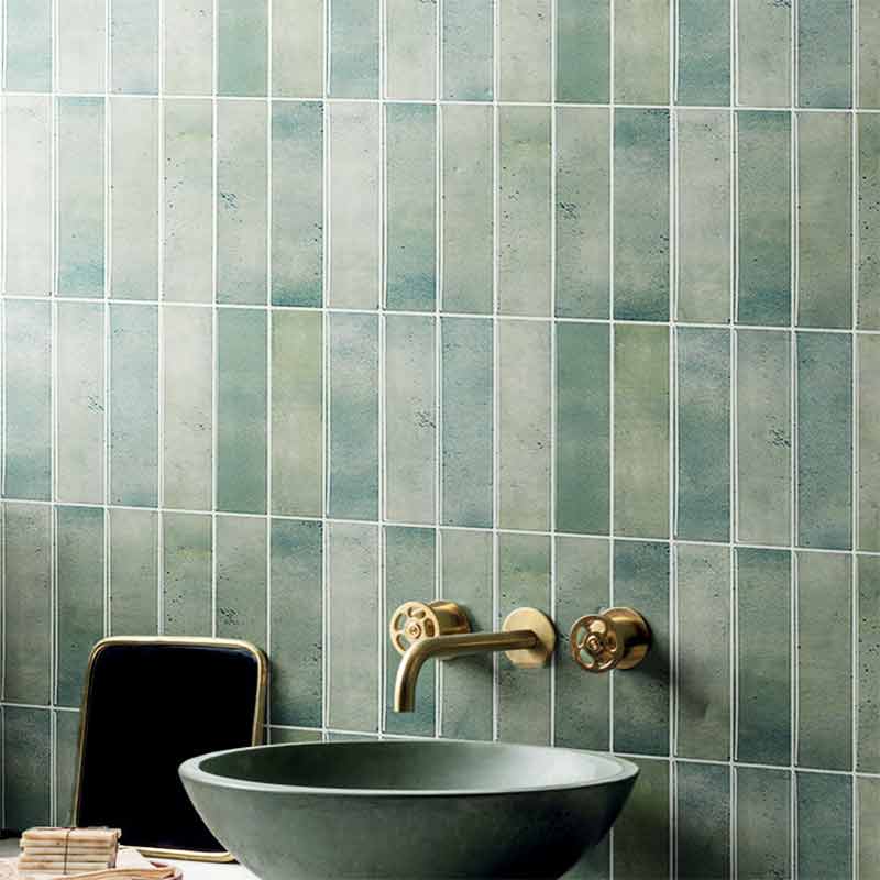 Tegelsticker Licht Groen Langwerpig - 29 cm x 22.9 cm x 0.11 cm | 0.07 kg | Paneli zelfklevende steenstrips - Afbeelding 2