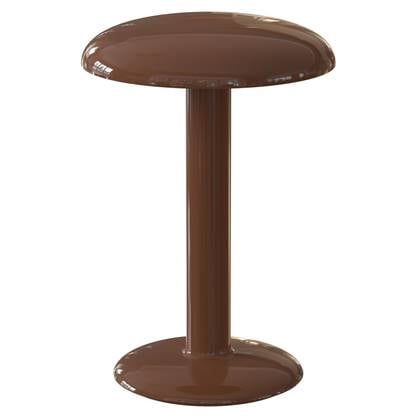 Gustave tafellamp LED oplaadbaar gelakt bruin