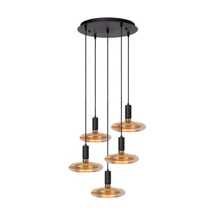 Hanglamp Sapa 5 - Zwart - Incl 5 Lichtbronnen - Ø 40 cm - Dimbaar
