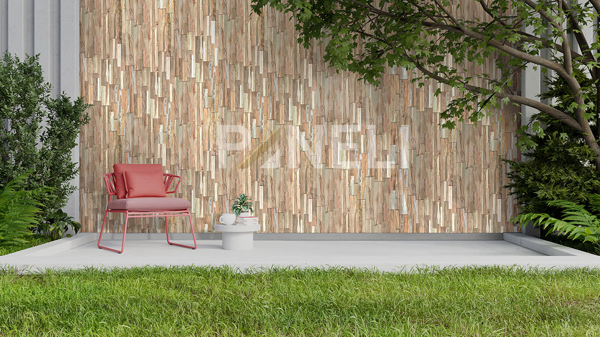 Houtstrips 3D Teakhout Madini 50x18cm - Afbeelding 3