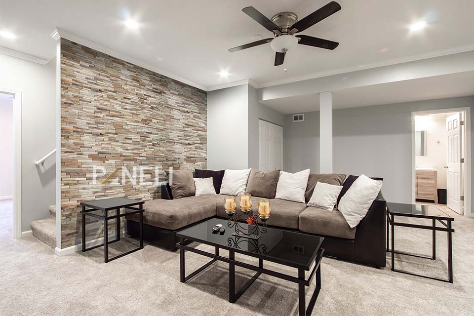 Houtstrips 3D Teakhout Rea 50x18cm - Afbeelding 3