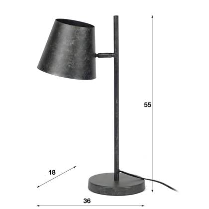 Hoyz - Tafellamp Industrieel - 1 Lamp - Verstelbare Metalen Kap
