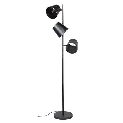 Industriele Vloerlamp - 3x Lichtbron - Ø18 Kinetic - Gecoald Staal
